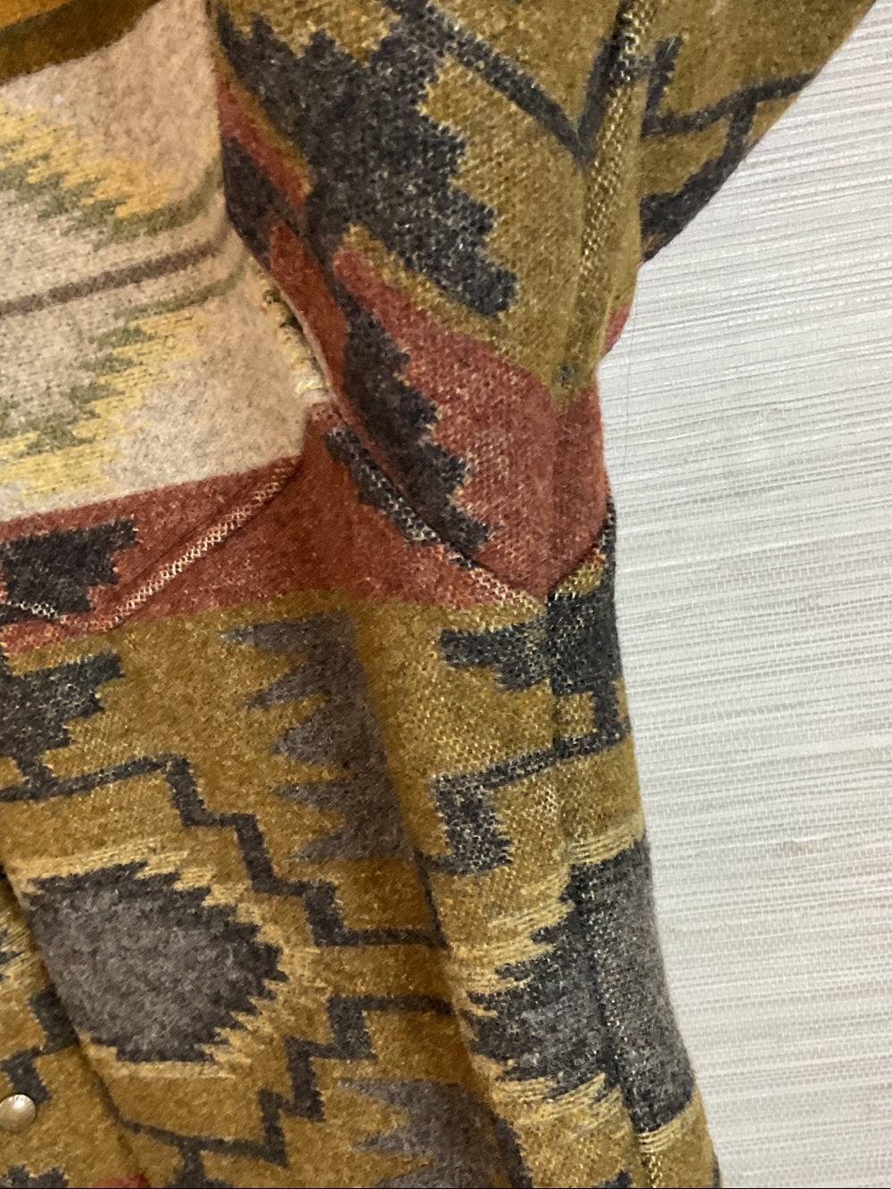 Pendleton Aztec Navajo Southwestern Aztec Wool Field Jacket EUC Large Zipper - Picture 8 of 16